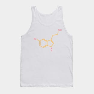 Serotonin Molecule Yellow Tank Top